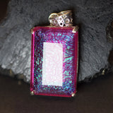 83.05 Ct 925 Sterling Silver Monarch Opal Gems CERTIFIED Lab Created Pendant