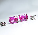 Mozambique Natural Earring Pair CERTIFIED Emerald Pink Ruby Gift For Birthday
