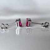 Mozambique Natural Earring Pair CERTIFIED Emerald Pink Ruby Gift For Birthday