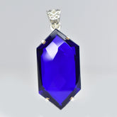 81.45 Ct CERTIFIED 925 Sterling Silver Fancy Blue Topaz Gemstone Pendant