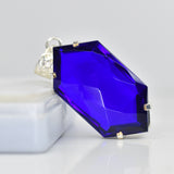81.45 Ct CERTIFIED 925 Sterling Silver Fancy Blue Topaz Gemstone Pendant