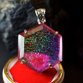 102.75 Ct Lab-Created Monarch Opal 925 Sterling Silver Gems Pendant Certified