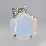 Australian Natural Opal 62 Ct CERTIFIED 925 Sterling Silver Fancy Gems Pendant