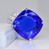 CERTIFIED Brazilian Topaz 94.5 Ct 925 Sterling Silver Cushion Gemstone Pendant