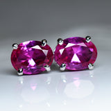 NATURAL Pink Ruby 12.85 Ct CERTIFIED Oval Cut Gems Earring Pair Free Delivery
