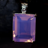 CERTIFIED Natural Opal Pendant 125.23 Ct Silver Emerald Gemstone 925 Sterling