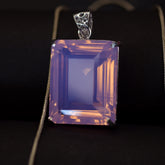 CERTIFIED Natural Opal Pendant 125.23 Ct Silver Emerald Gemstone 925 Sterling