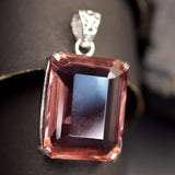 Certified Natural Color Change Alexandrite 87.90 Ct Pendant Emerald Cut Stone