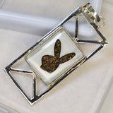 CERTIFIED Opal Natural 39.35 Ct White-Multi Color 925 Sterling Silver Pendant