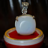 Certified Square Cushion 57.75 Ct 925 Sterling Silver Opal Gems Pendant