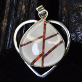 sterling silver opal pendant
