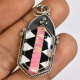 Certified 41 Ct Natural Opal 925 Sterling Silver A+ Quality Gems Fancy Pendant