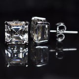 Beautiful Square Synthetic Moissanite 15Ct White Gems Earring Pair Best For Gift