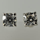 Perfect Square Cushion 12.3 Ct Synthetic White Flawless Moissanite Earring Pair