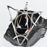 sterling silver opal pendant
