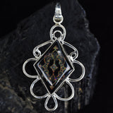 sterling silver tourmaline pendant