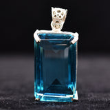 Lab Created Sapphire 95 Ct Certified 925 Sterling Silver Emerald Gems Pendant