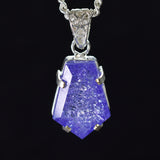 925 Starling Silver Fancy Pendant 51 Ct CERTIFIED Natural Purple Tanzanite