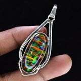925 Sterling Silver Pendant CERTIFEID 32 Ct Natural Oval Gemstone Free Delivery