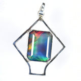 sterling silver emerald pendant