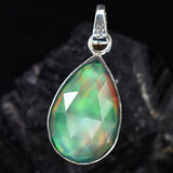 925 Sterling Silver Gems Pendant CERTIFIED Natural Opal 20Ct Pear Free Delivery