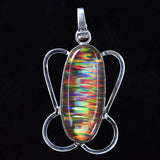 Flawless 30 Ct Oval Natural CERTIFIED 925 Sterling Silver Opal Pendant Free Gift