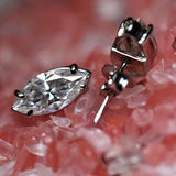 Synthetic Moissanite 13 Ct CERTIFIED White Marquise Gems Earring Pair Free Gift