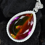 Brazilian Certified Bi-Color Tourmaline 115 Ct Pear Cut Gems Pendant Lab Created
