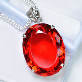 sterling silver topaz pendant