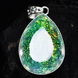 Lab Created Monarch Multicolor Opal 81.74 Ct Certified Pear Cut Pendant Gemstone