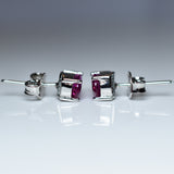 CERTIFIED Natural Pink Ruby Oval Gems Earring Pair 8.40 Ct 925 Sterling Silver