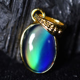 CERTIFIED Natural 15.90 Ct Opal 18K Gold Plated Multicolor Loose Gems Pendant