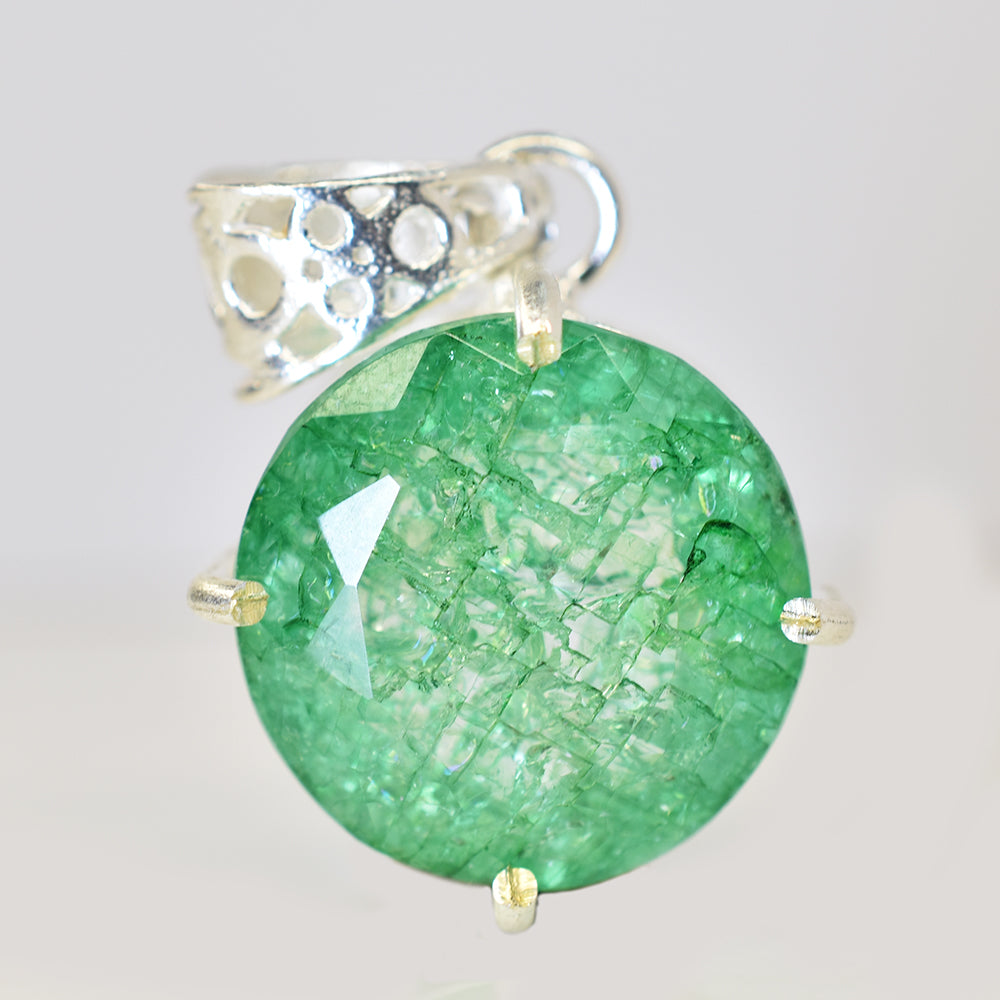 natural emerald pendant