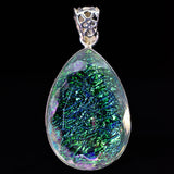 Monarch Bi-Color Opal 70.50 Ct Certified Lab Created 925 Sterling Silver Pendant