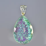 Monarch Bi-Color Opal 70.50 Ct Certified Lab Created 925 Sterling Silver Pendant