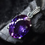 29.70 Ct Natural Color Change CERTIFIED Alex 925 Sterling Silver Oval Pendant