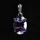 925 Sterling Silver CERTIFIED 25.80 Ct Natural Alex Color Change Oval Pendant