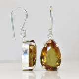 Natural 65.55 Ct CERTIFIEED 7 Color Change Alexandrite PEAR Earring Pair Gems