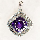 925 Sterling Silver 34 Ct Pendant Color Change Sapphire Natural CERTIFIED Gems