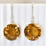 A+ CERTIFIED Natural 72.65 Ct 7 Color Alex Round Cut Gemstone Earring Pair