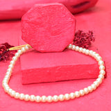 Natural Pearl 172.29 Ct Round with Adjustable Gold Thread 50 Gems Clasp Jewelry