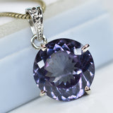 925 Sterling Silver Natural Pendant 36 Ct Color Change Alexandrite CERTIFIED