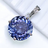 925 Sterling Silver Natural Pendant 36 Ct Color Change Alexandrite CERTIFIED