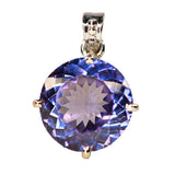 925 Sterling Silver Natural Pendant 36 Ct Color Change Alexandrite CERTIFIED