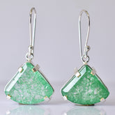 Natural Green Emerald 63 Ct CERTIFIED Fancy 925 Sterling Silver Stone Earring