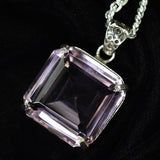 A+ Quality Certified Square 93.35 Ct Lab Created Pink Sapphire Pendant Gemstone