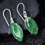 CERTIFIED 925 Sterling Silver 65 Ct Natural Marquise Green Emerald Gems Earring