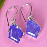 Natural Purple Tanzanite 52 Ct CERTIFIED 925 Starling Silver Gems Fancy Earring