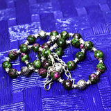 Natural Zoisite Ruby 208.2 Ct Verified 925 Stirling Silver Jewlery Neckless Gems