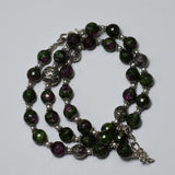 Natural Zoisite Ruby 208.2 Ct Verified 925 Stirling Silver Jewlery Neckless Gems